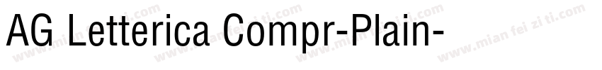 AG Letterica Compr-Plain字体转换
